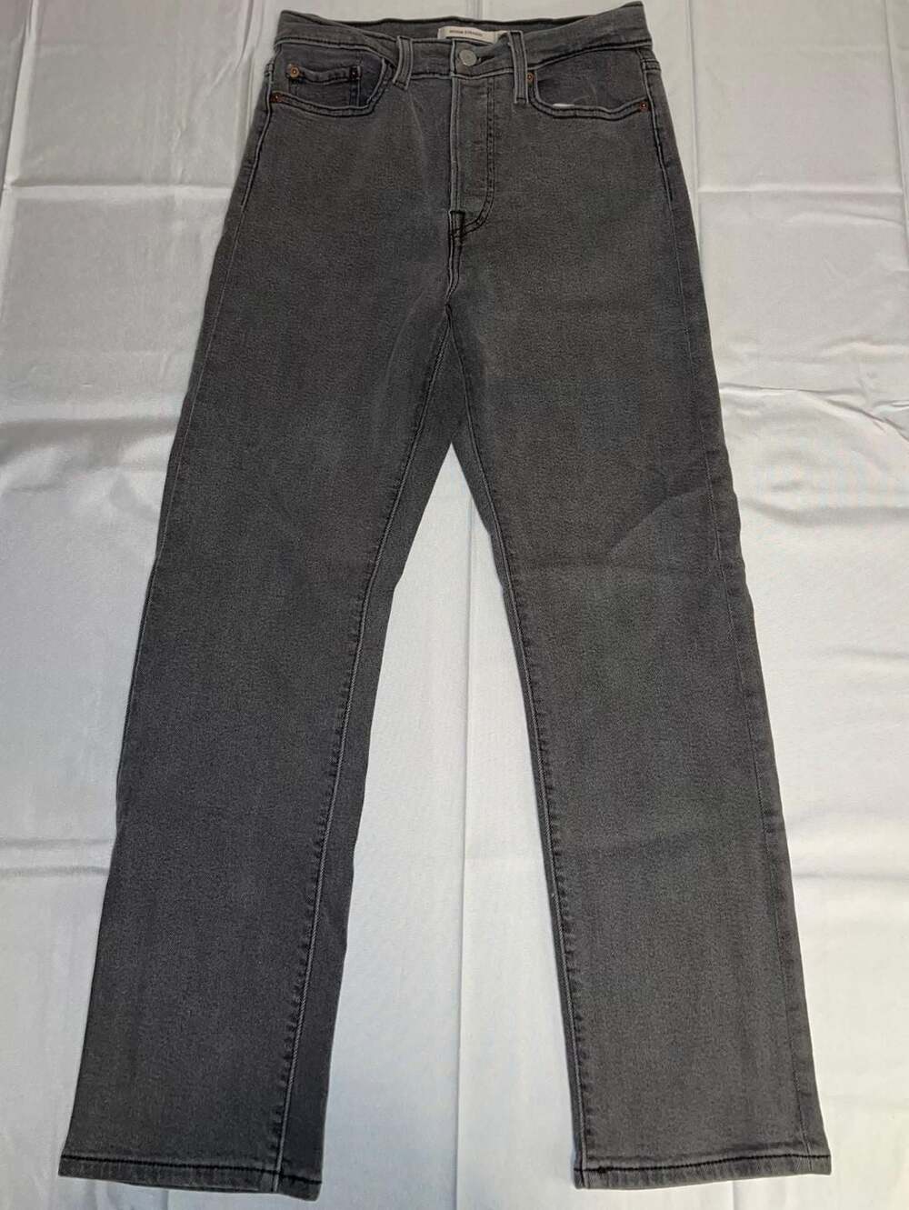 Levi's Women's Wedgie Straight High Rise Jeans in Faded Black/Grey #3